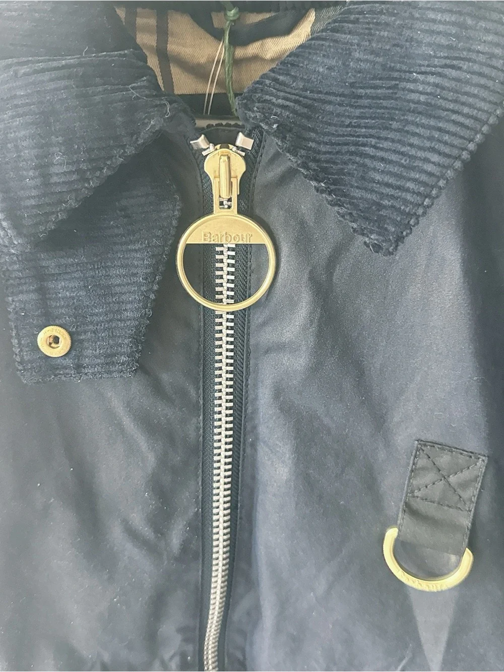 NWT Barbour Kearton Wax Cotton Jacket Navy